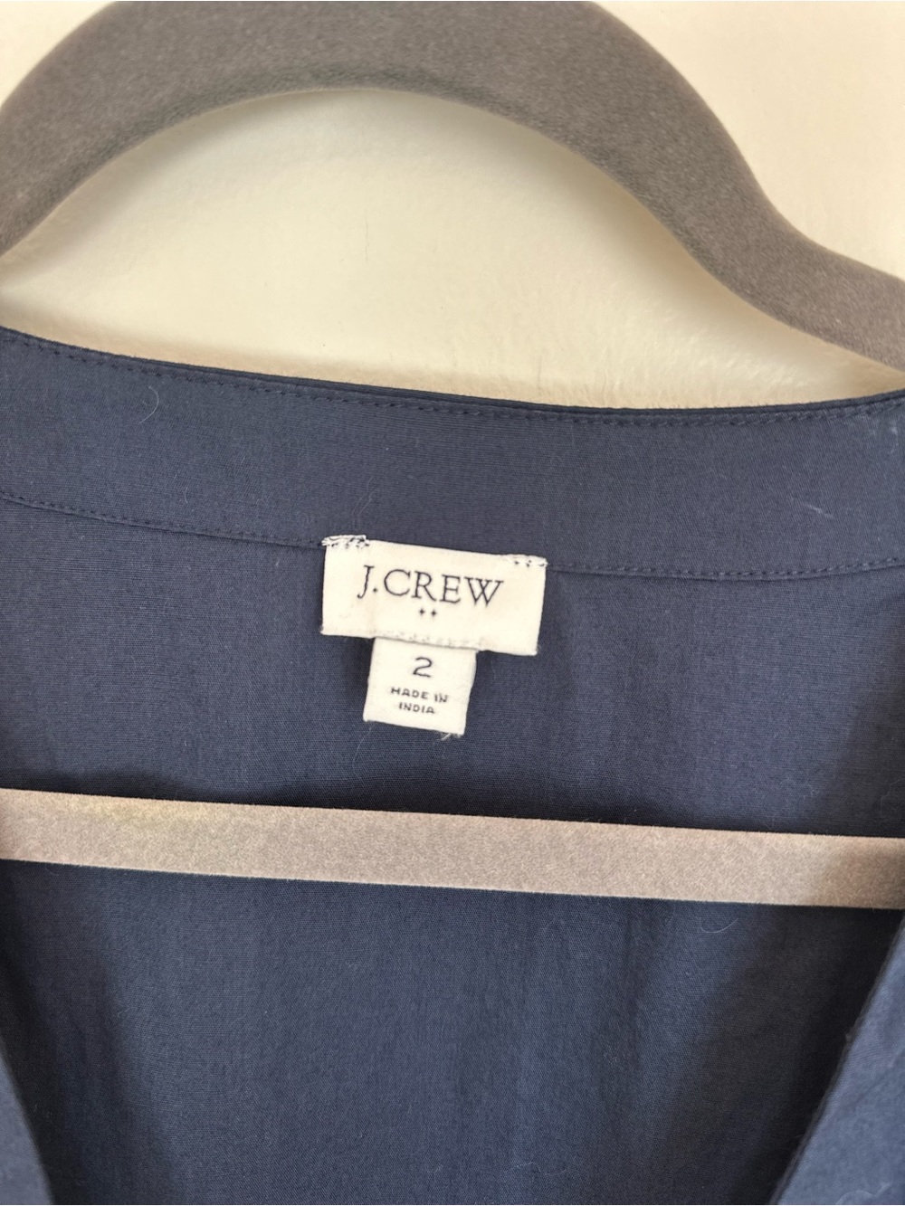 J. Crew women’s Size 2 Faux-wrap sleeveless mini dress belted Navy - Picture 5 of 11